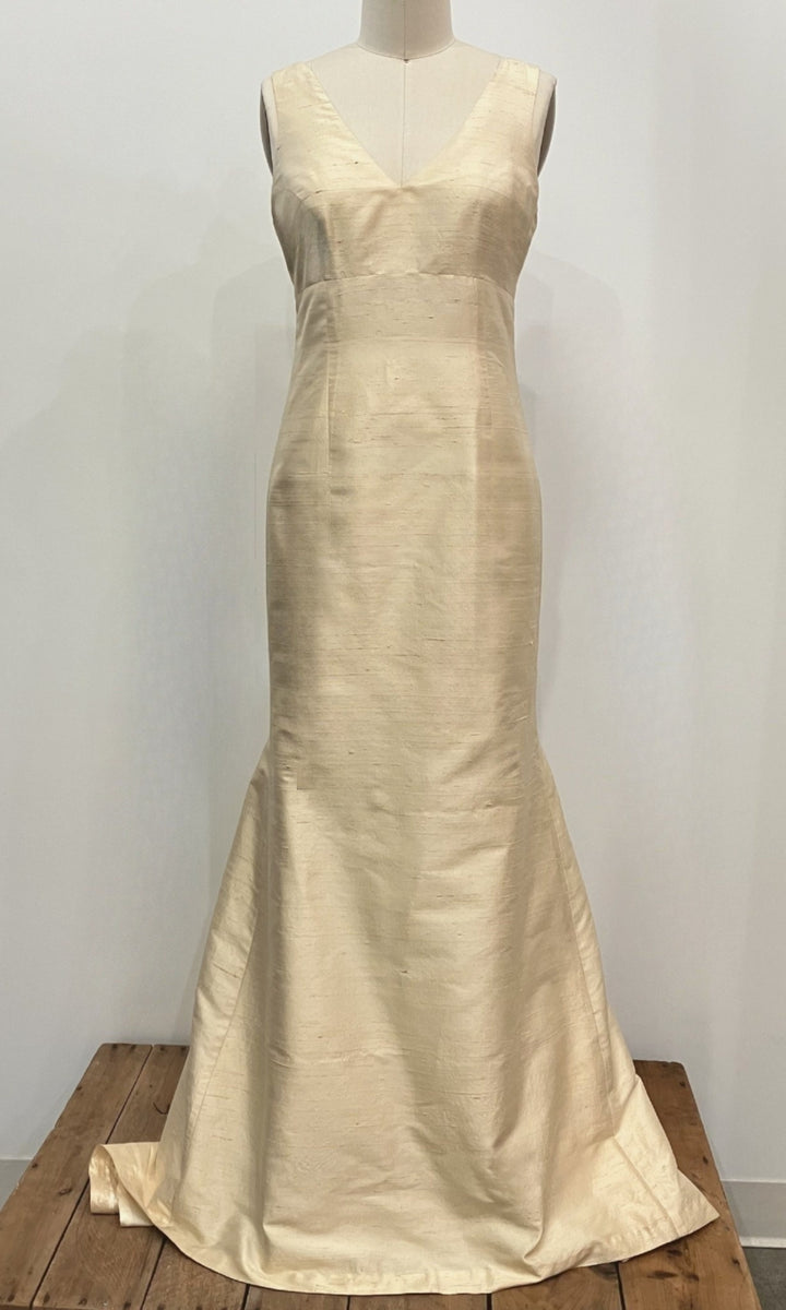 Cream Shantung Trumpet Wedding Dress – Kimera