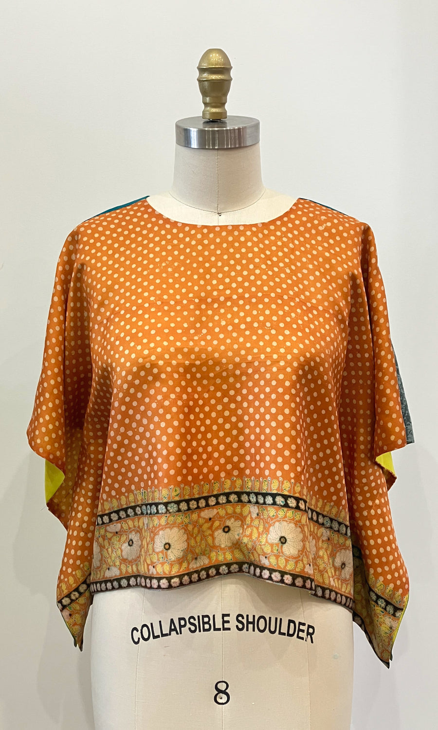 Upcycled Sari Mix Crop Top