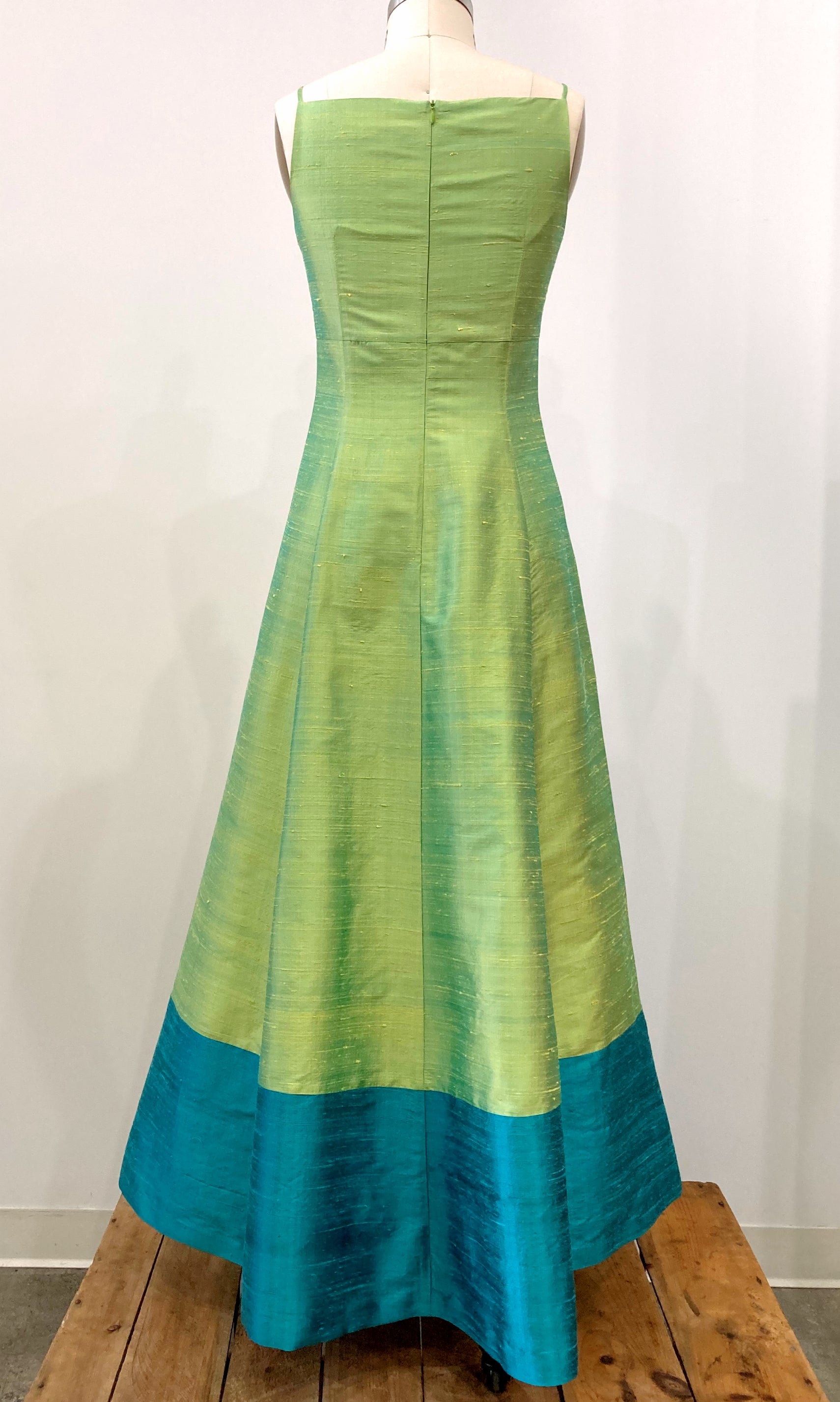 Classic Long A-line Shantung Dress – Kimera