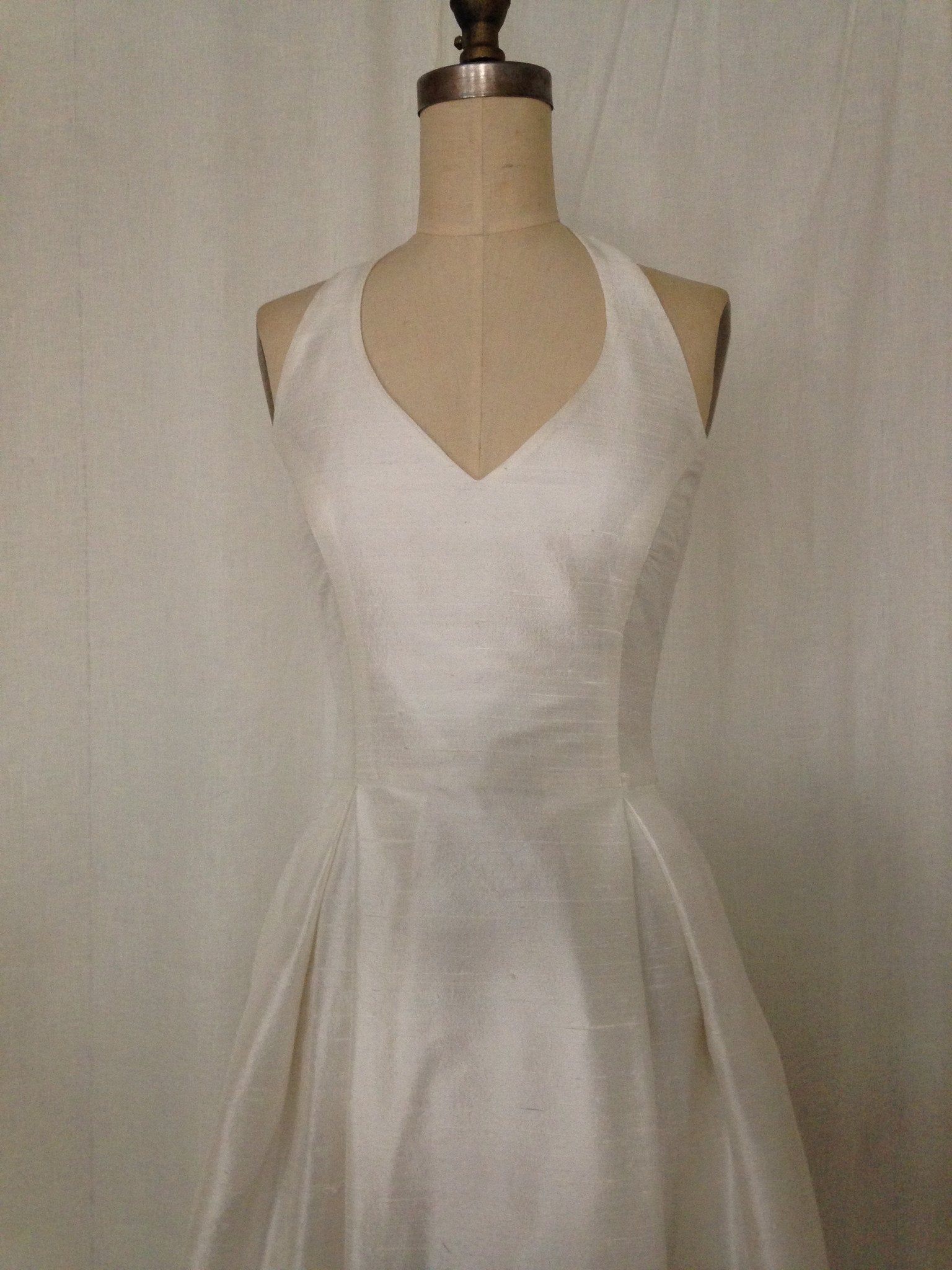Classic Halter Long Box-Pleated Ball Gown – Kimera