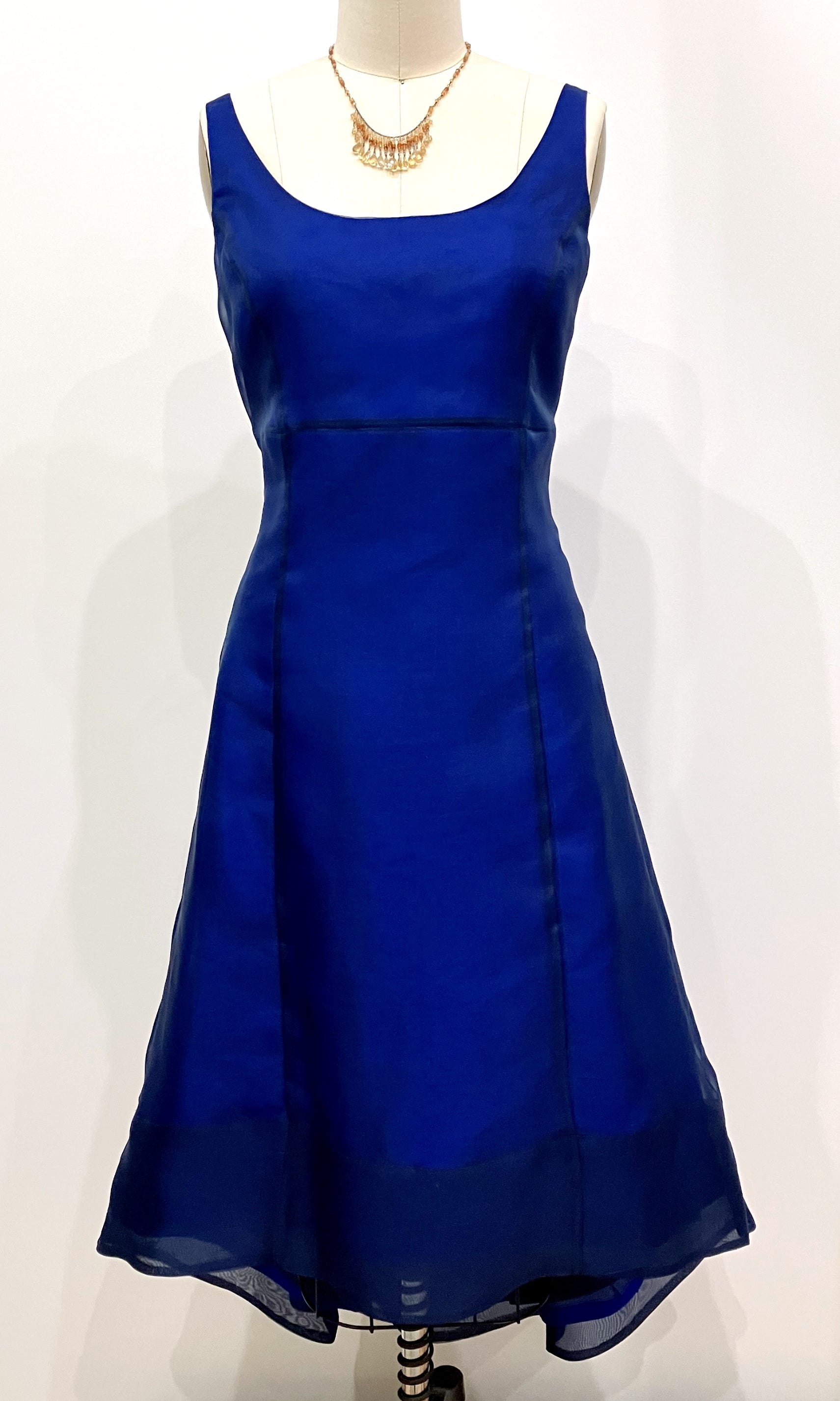 Sapphire Ballet Scoopneck Organza Dress – Kimera
