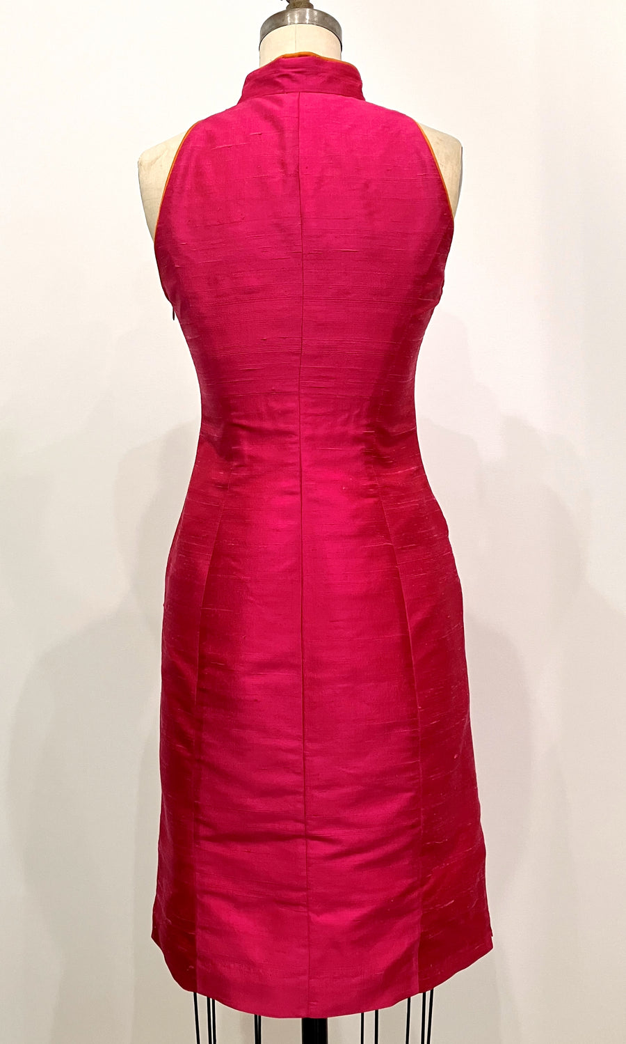 Pink Shantung Modern Cheongsam Dress, size X-small