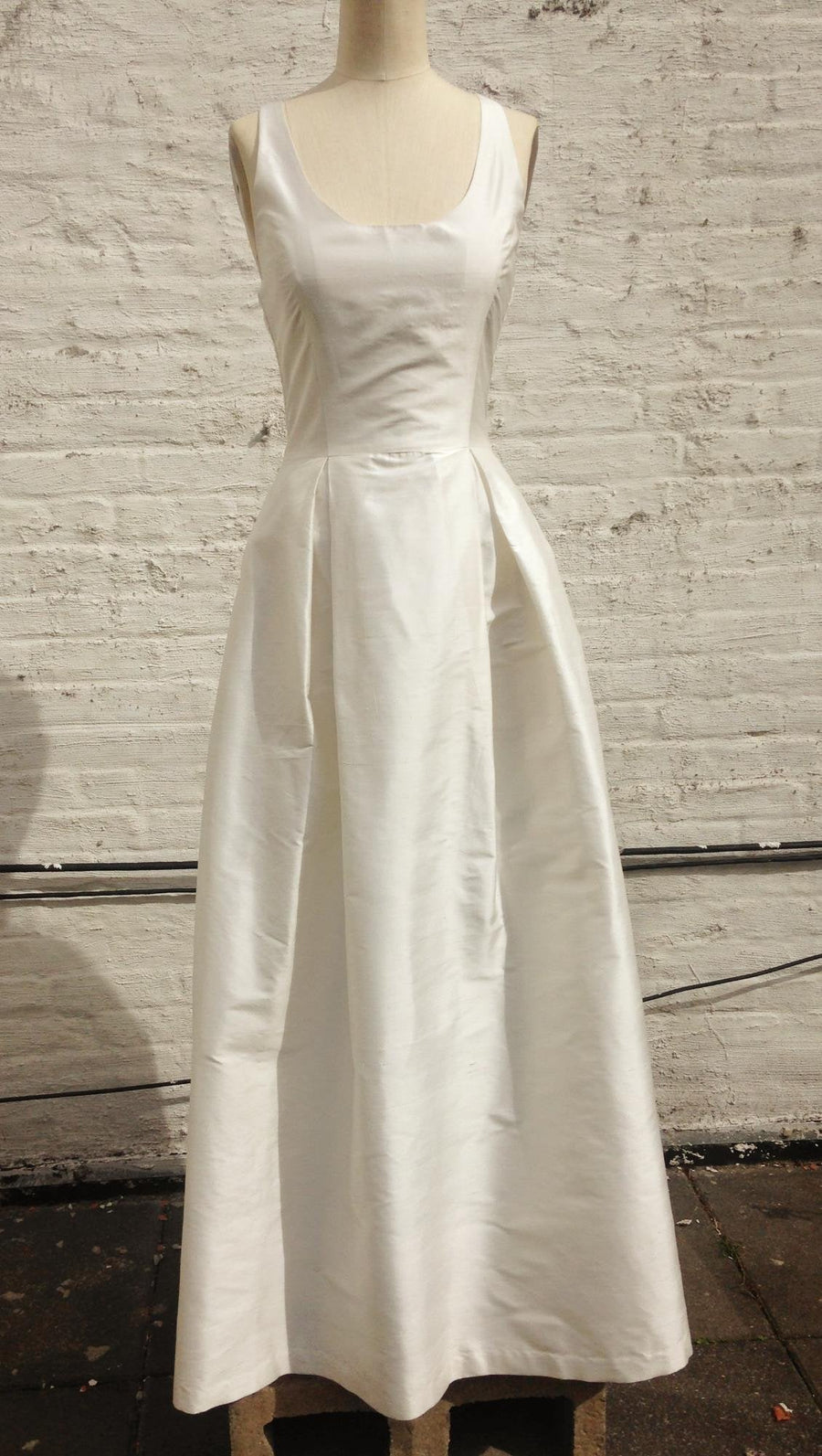 Off White Modern Ball Gown with Lace Racer Back, size X-small
