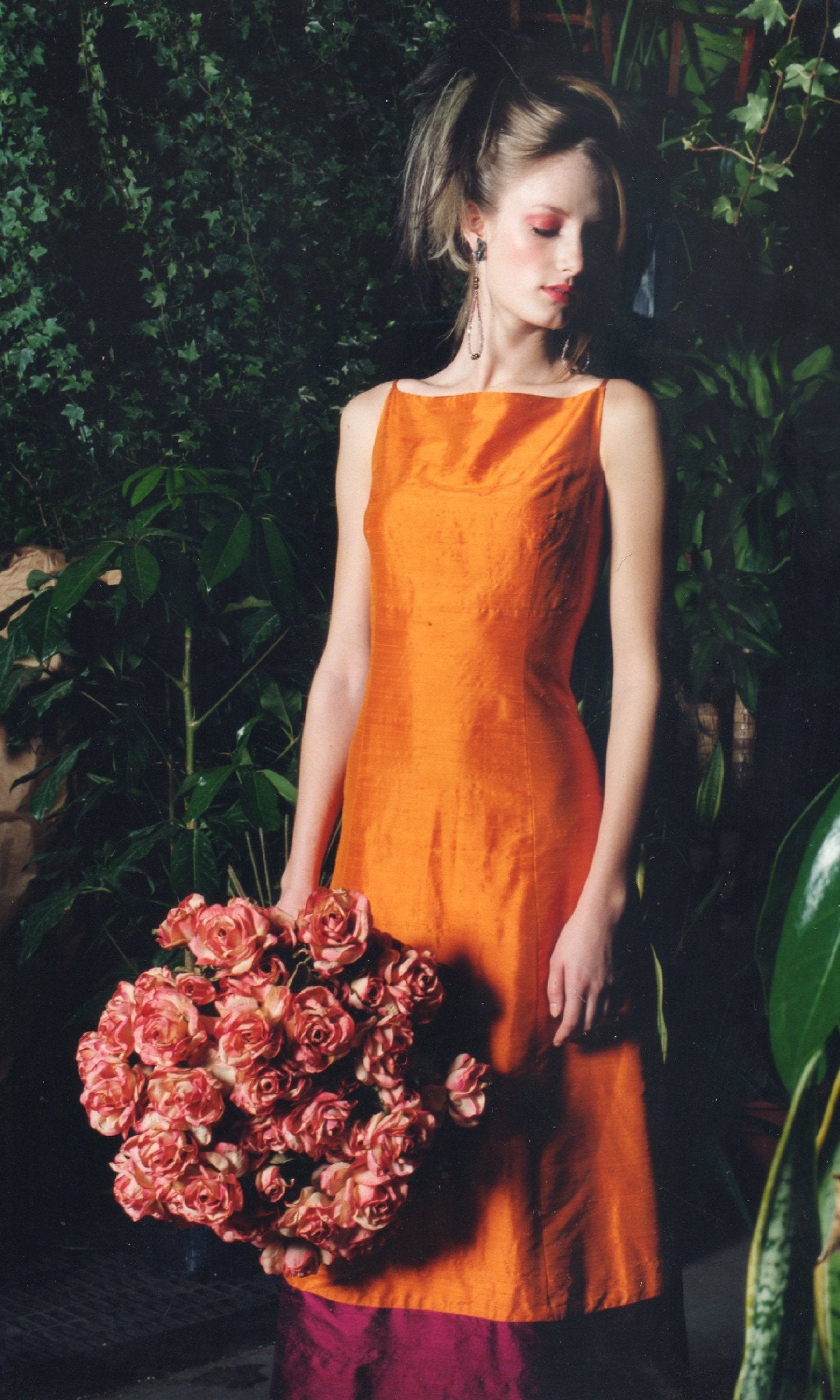 Classic Long A-line Shantung Dress Classic Long A-line Shantung Dress