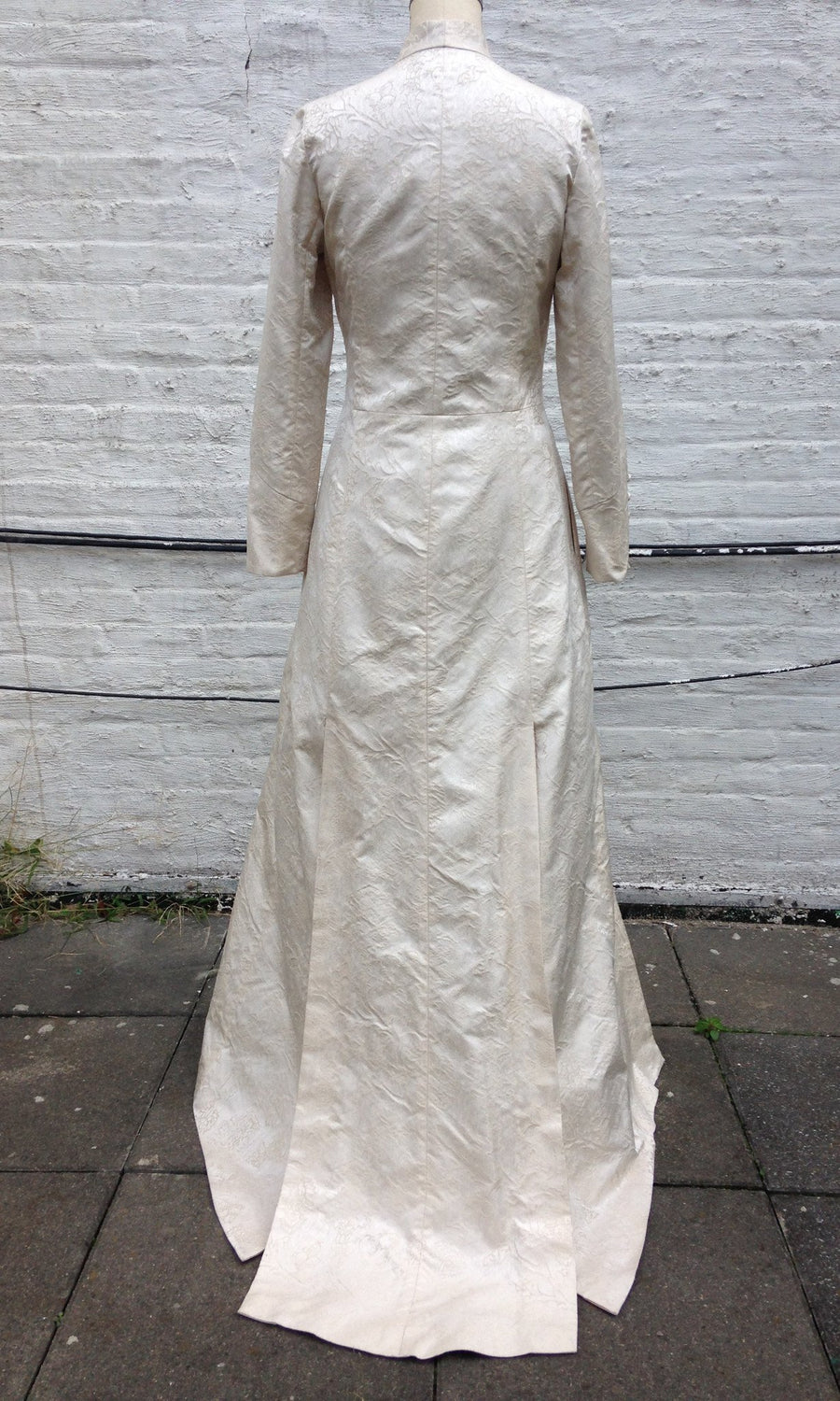 Brocade Long Edwardian Wedding Coat