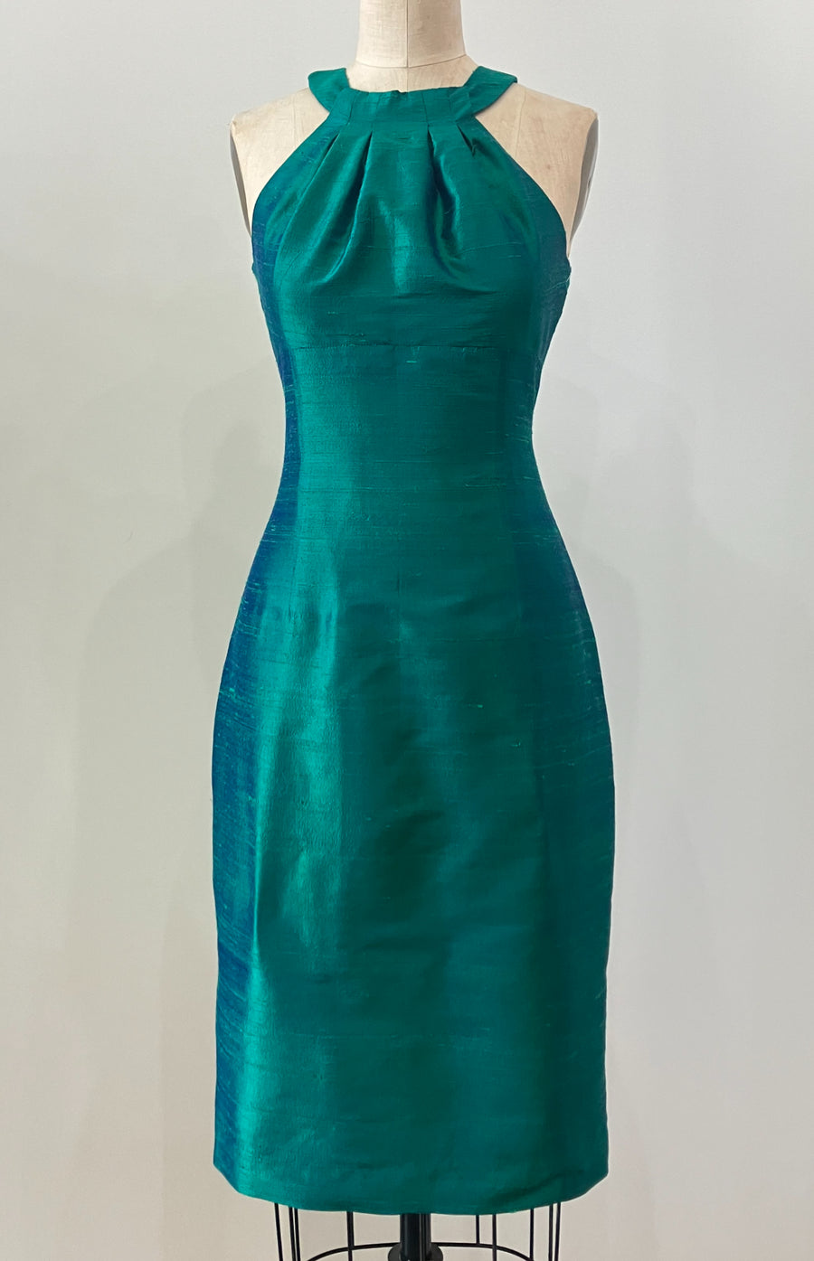 Peacock Grecian Halter Dress, size X-small and Large Kimera Peacock Grecian Halter Dress, size X-small and Large Kimera