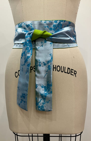 Turquoise Brocade Obi Sash