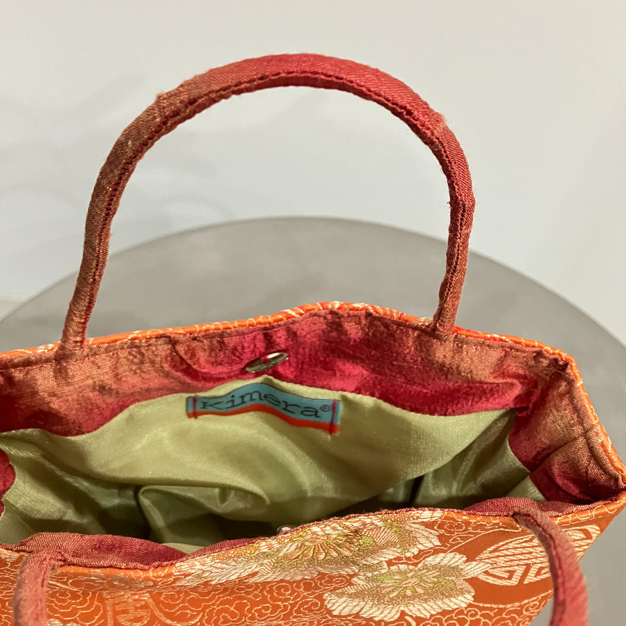 Orange Brocade Mini Tote