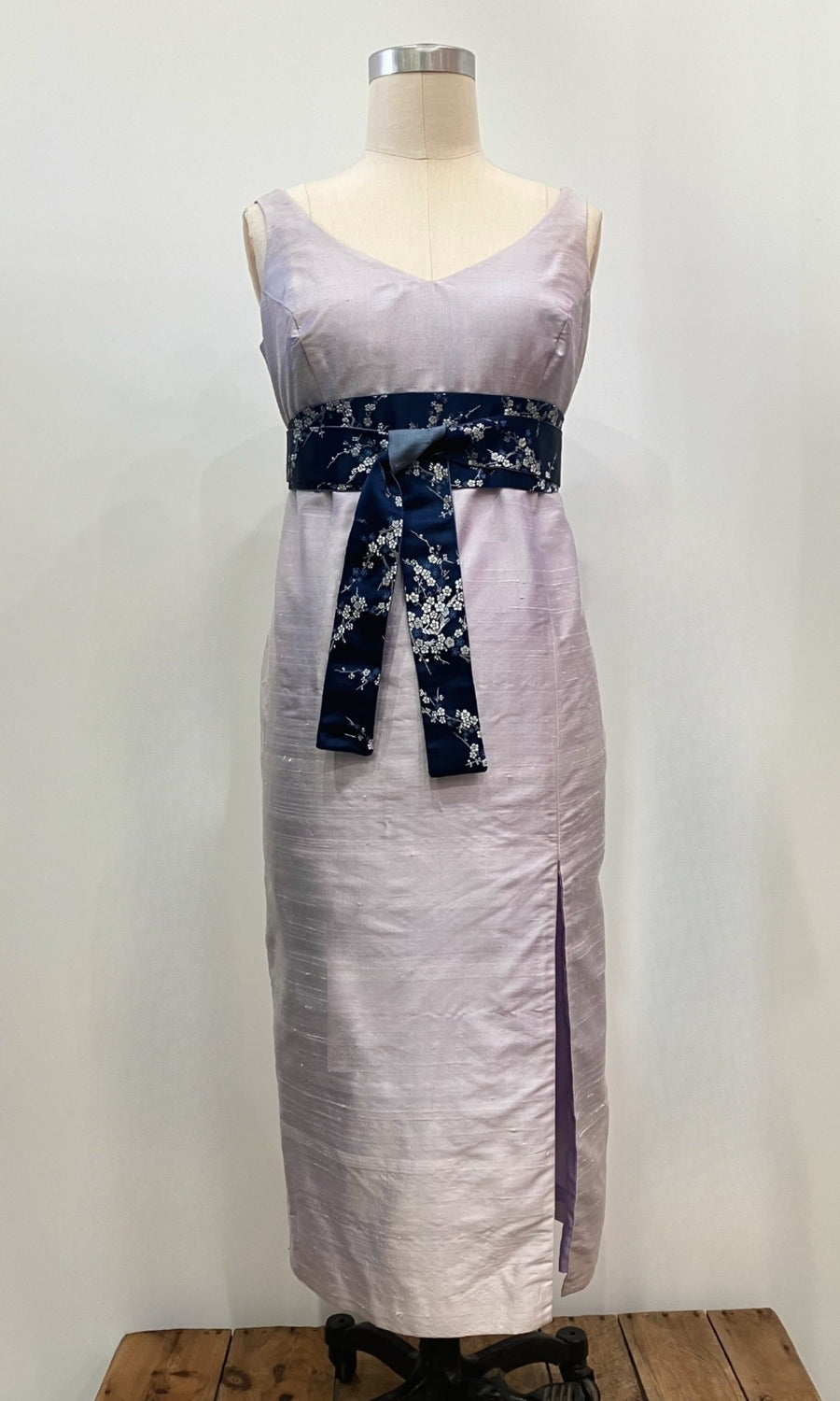 Lavender Shantung Column Dress, size X-large