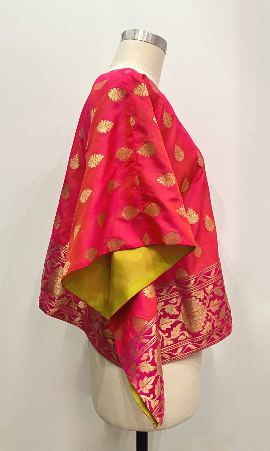 Hot Pink Sari Tunic Top
