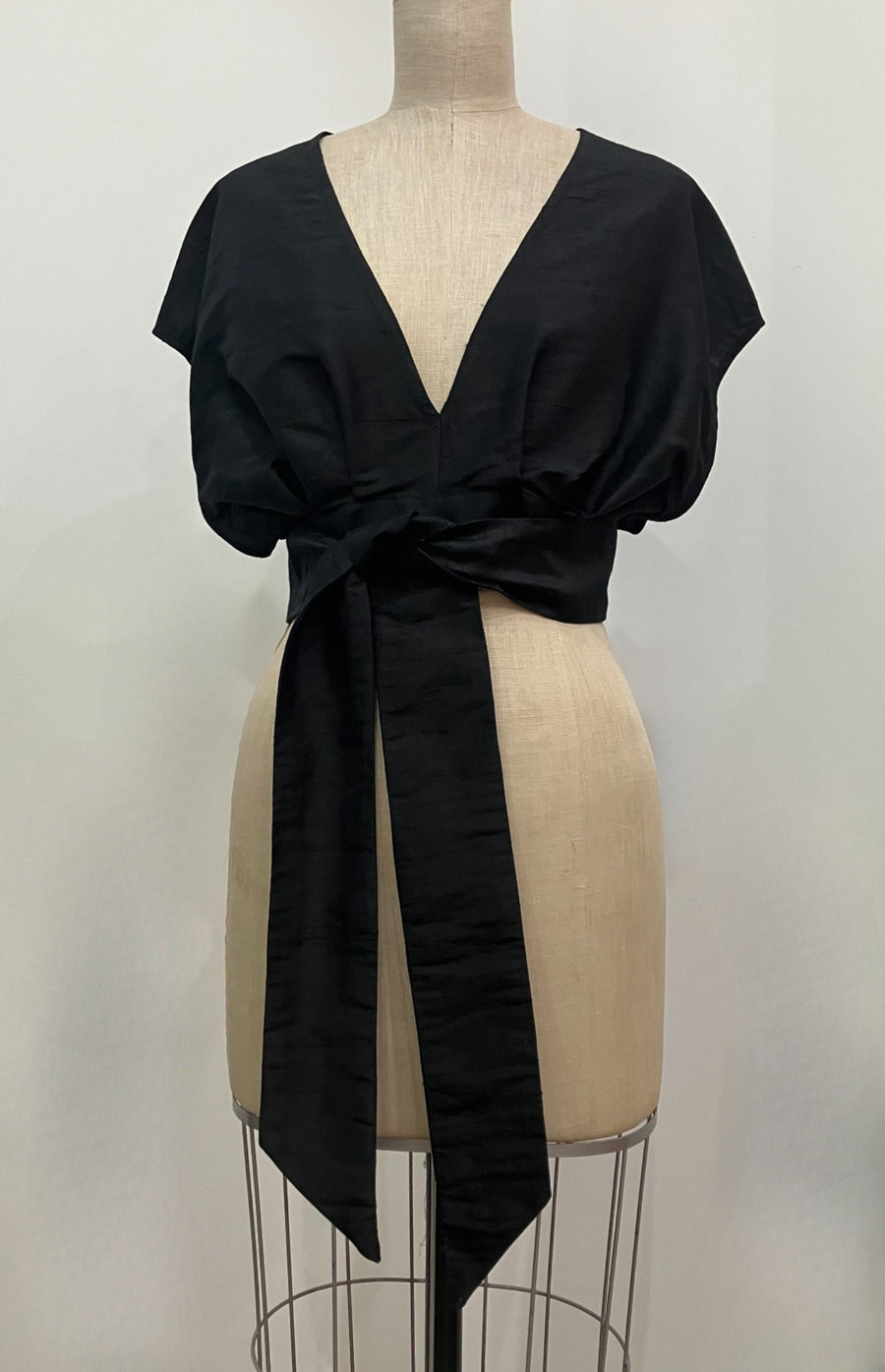Kimono-inspired Shantung Topper