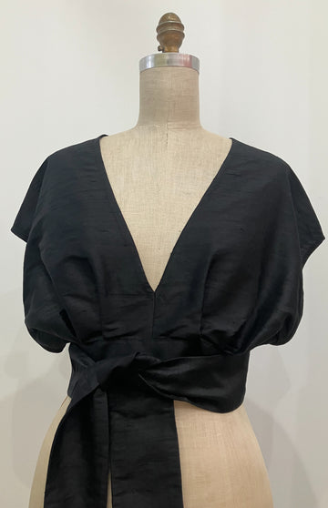 Kimono-inspired Shantung Topper