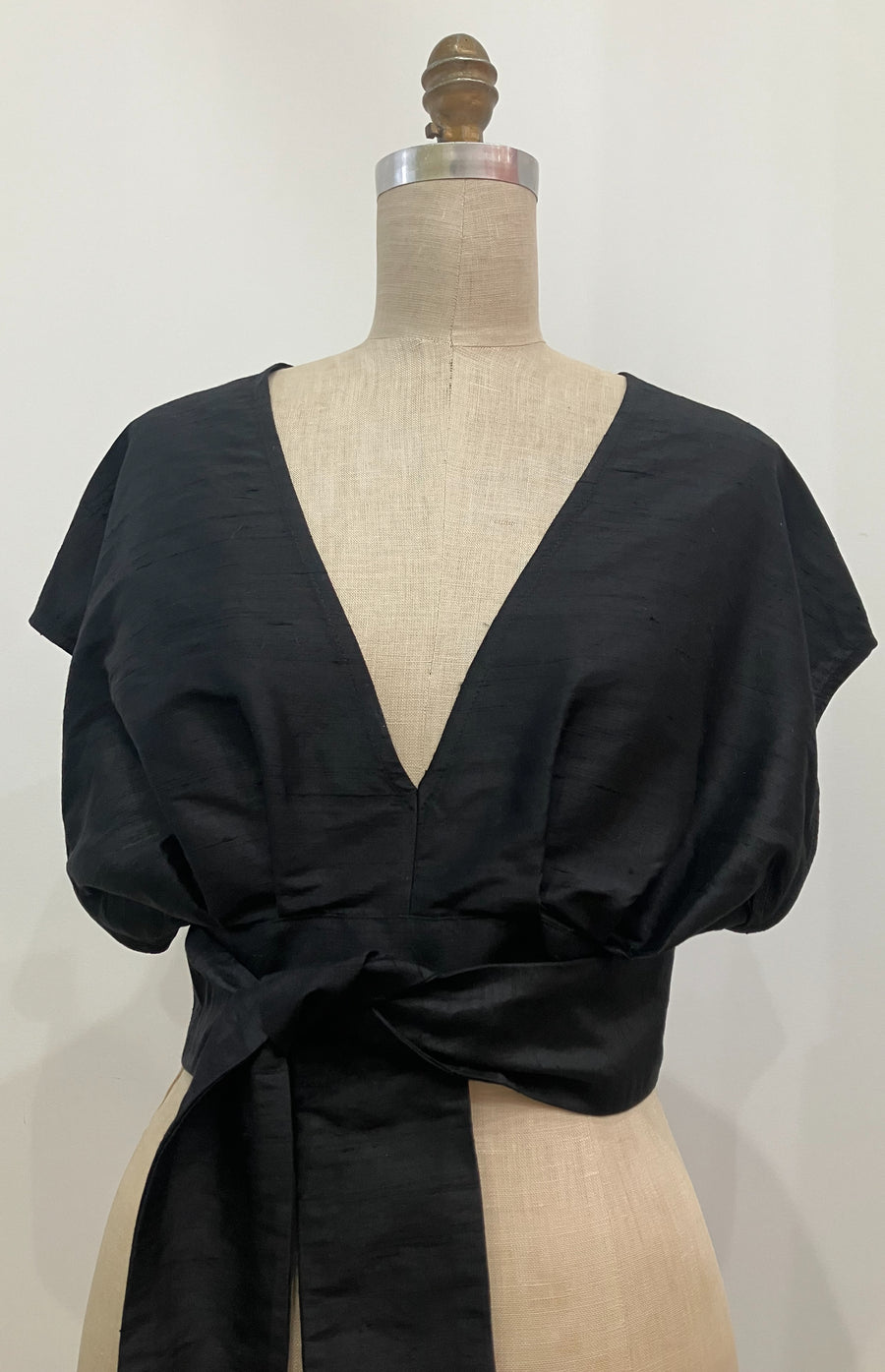 Kimono-inspired Shantung Topper