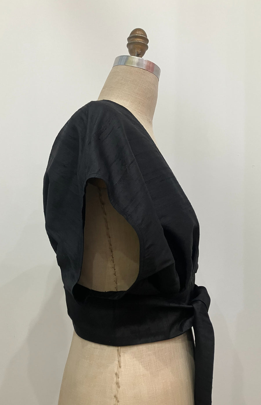 Kimono-inspired Shantung Topper