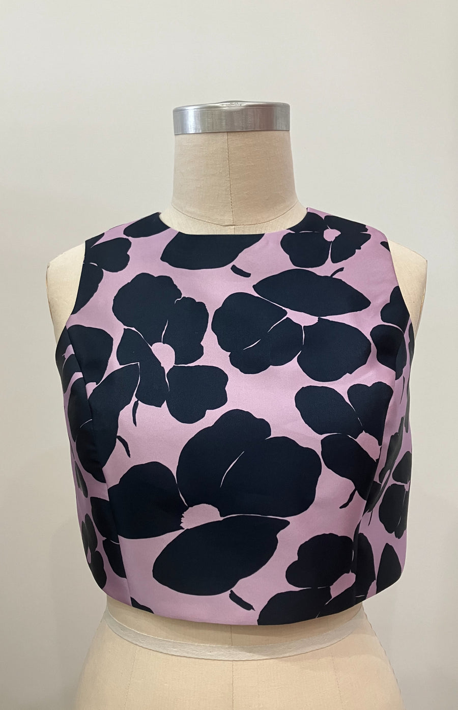 Bold Floral Crop Top, size Large