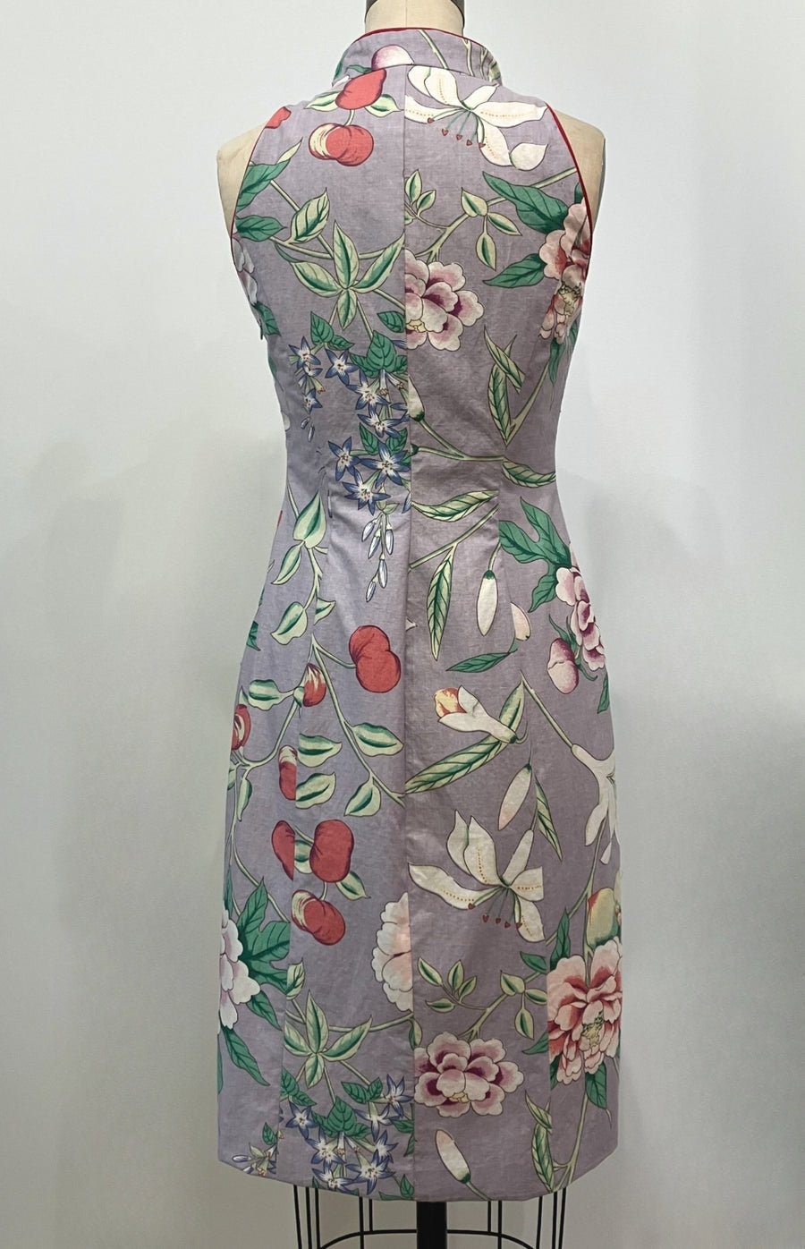 Lavender Floral Cheongsam Dress, size X-small
