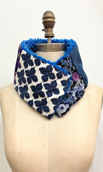 Indigo Patchwork Neck Warmer