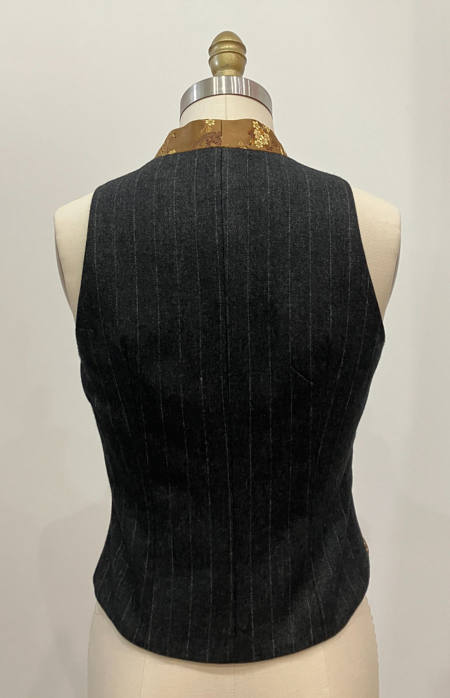 Copper Brocade Fitted Vest, size Medium