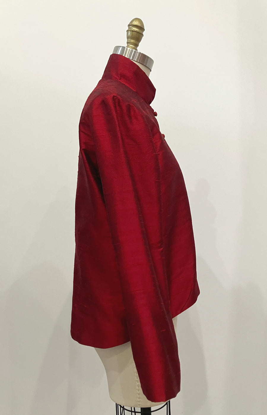 Ruby Shantung Jacket, size Medium
