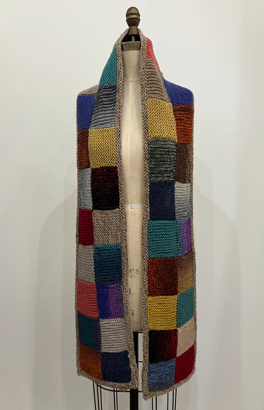 Patchwork Handknit Scarf