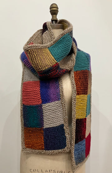 Patchwork Handknit Scarf