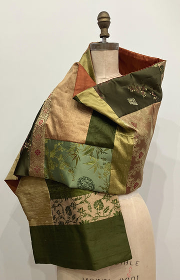 Olive Patchwork Shawl