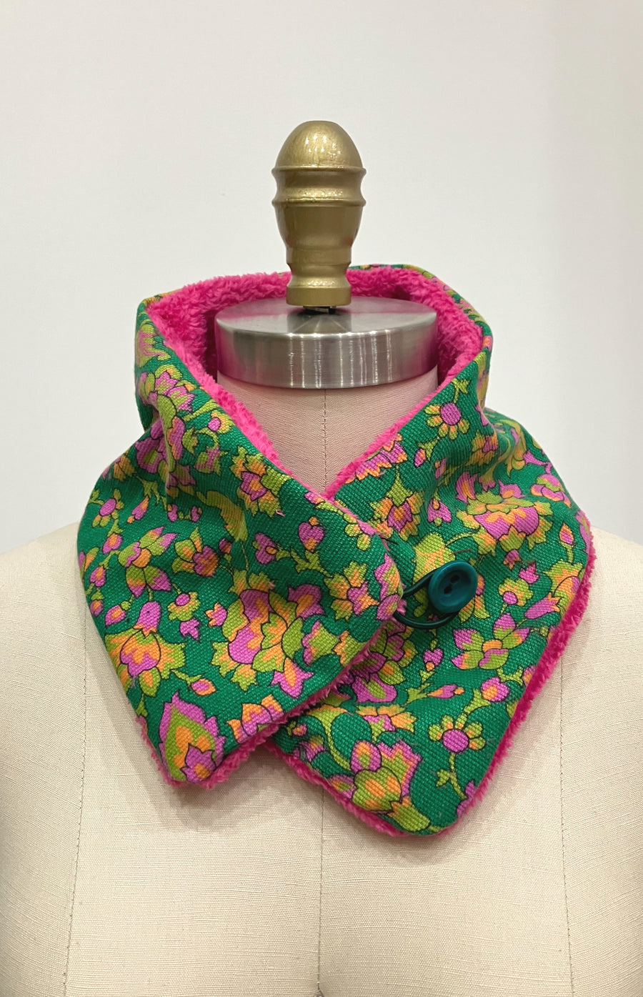 Green Floral Neckwarmer