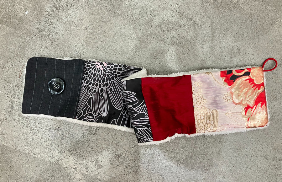 Red & Black Patchwork Neckwarmer