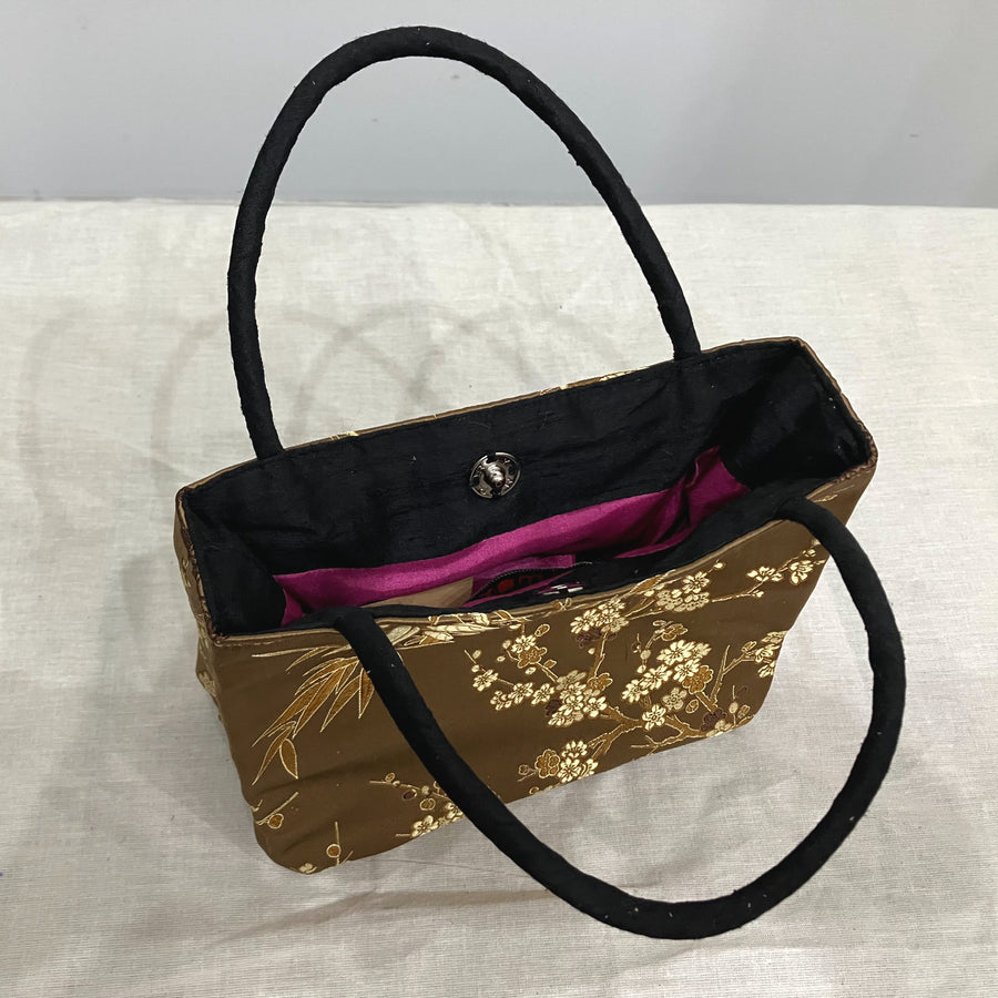 Copper Brocade Mini Tote