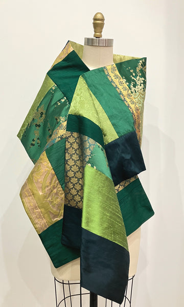 Green Combo Patchwork Shawl