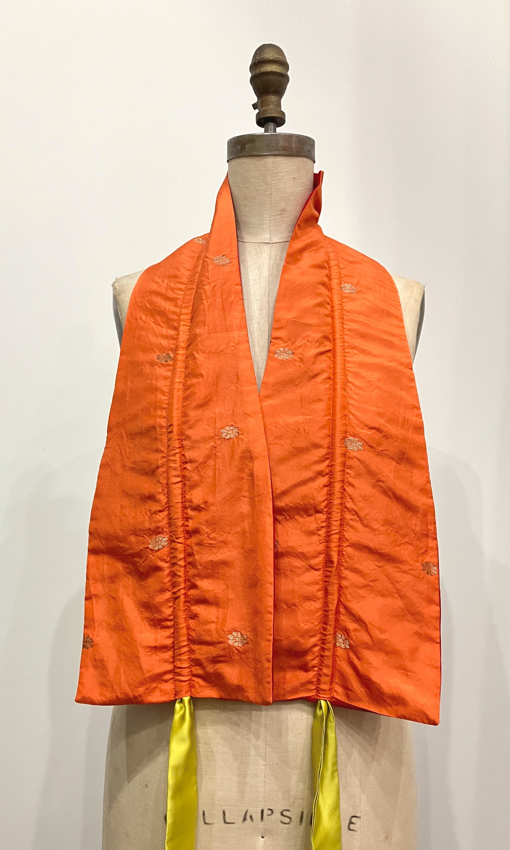 Orange Sari Ruffle Scarf – Kimera