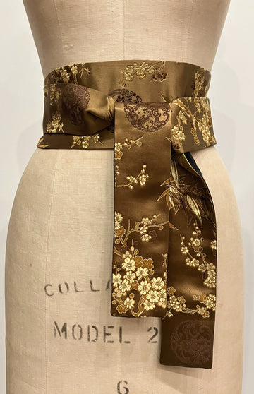 Copper Brocade Obi Sash