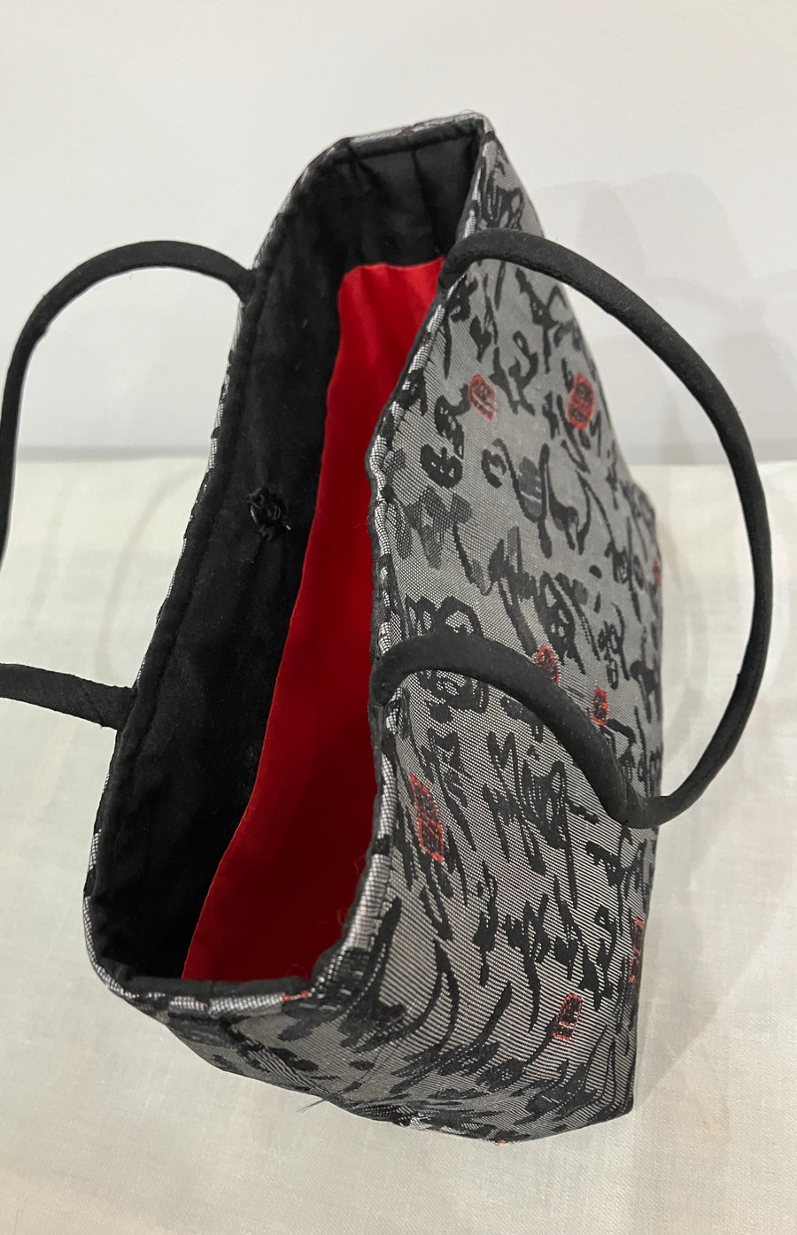 Calligraphy Brocade Mini Tote