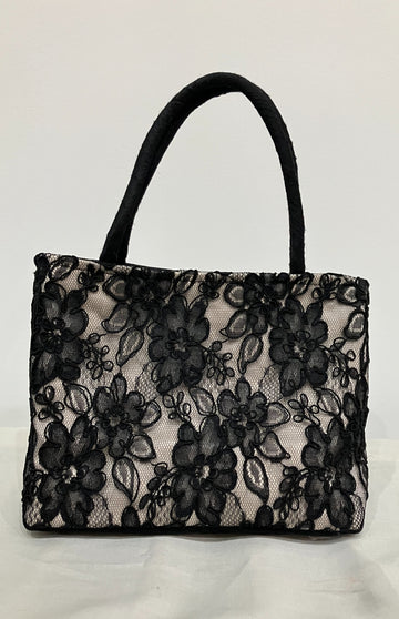 Black Mixed Media Mini Tote