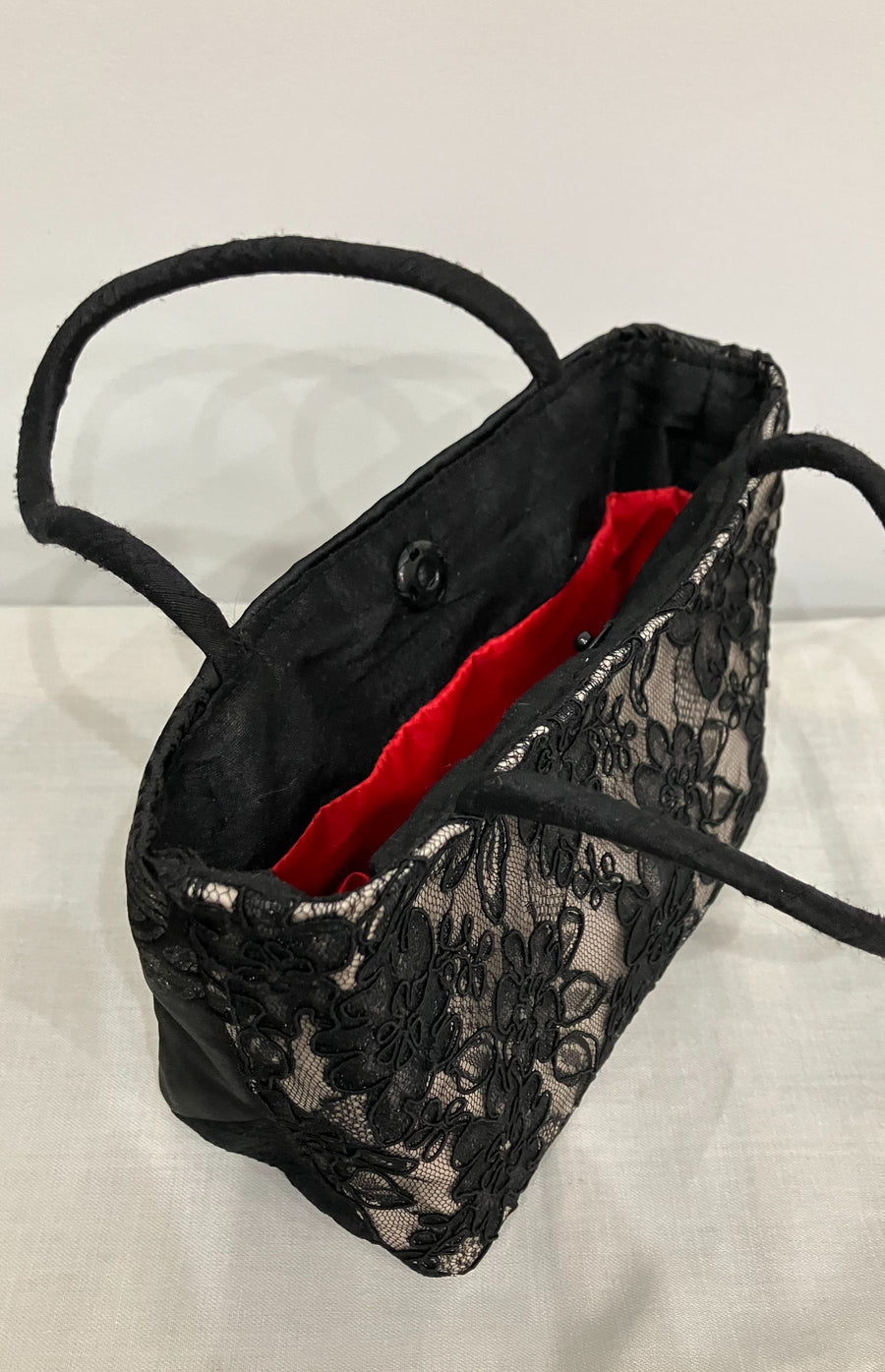 Black Mixed Media Mini Tote