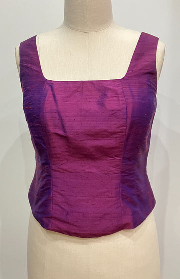 Purple Shantung Corset Top, size X-large