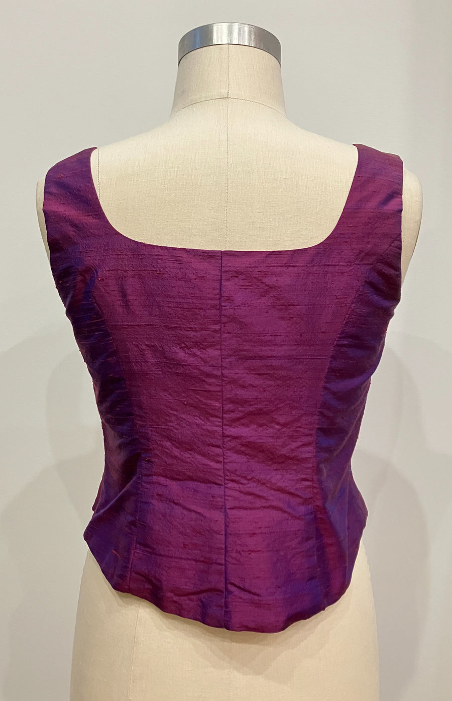 Purple Shantung Corset Top, size X-large