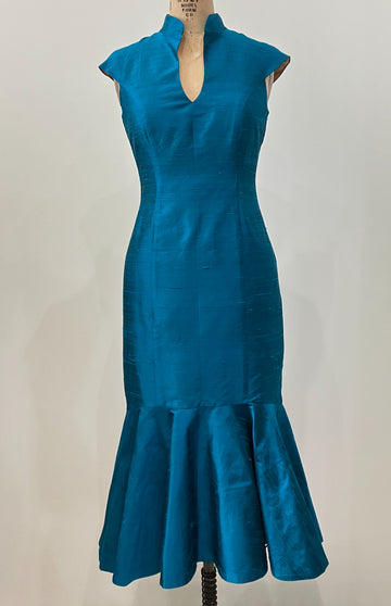 Turquoise Mandarin-Collar 