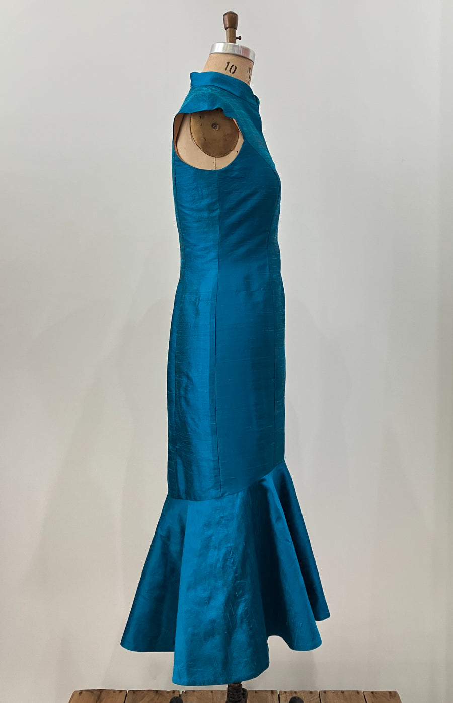 Turquoise Mandarin-Collar 