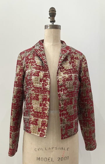 Abstract Houndstooth Boxy Jacket, size Small