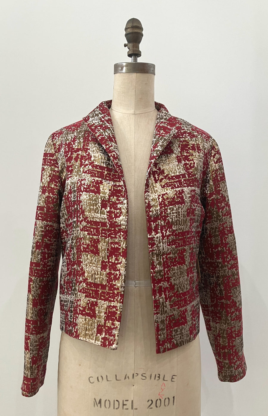 Abstract Houndstooth Boxy Jacket, size Small