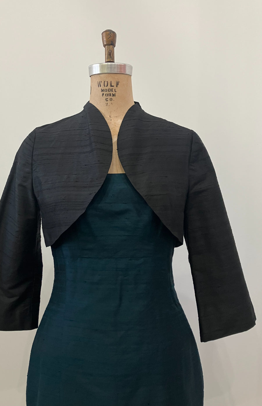 Black Shantung Bolero, size Medium