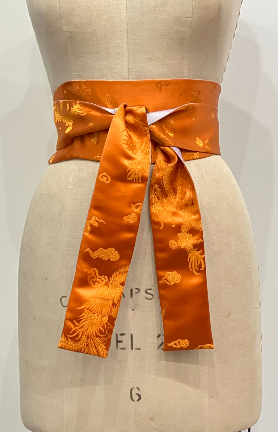 Orange Brocade Obi Sash