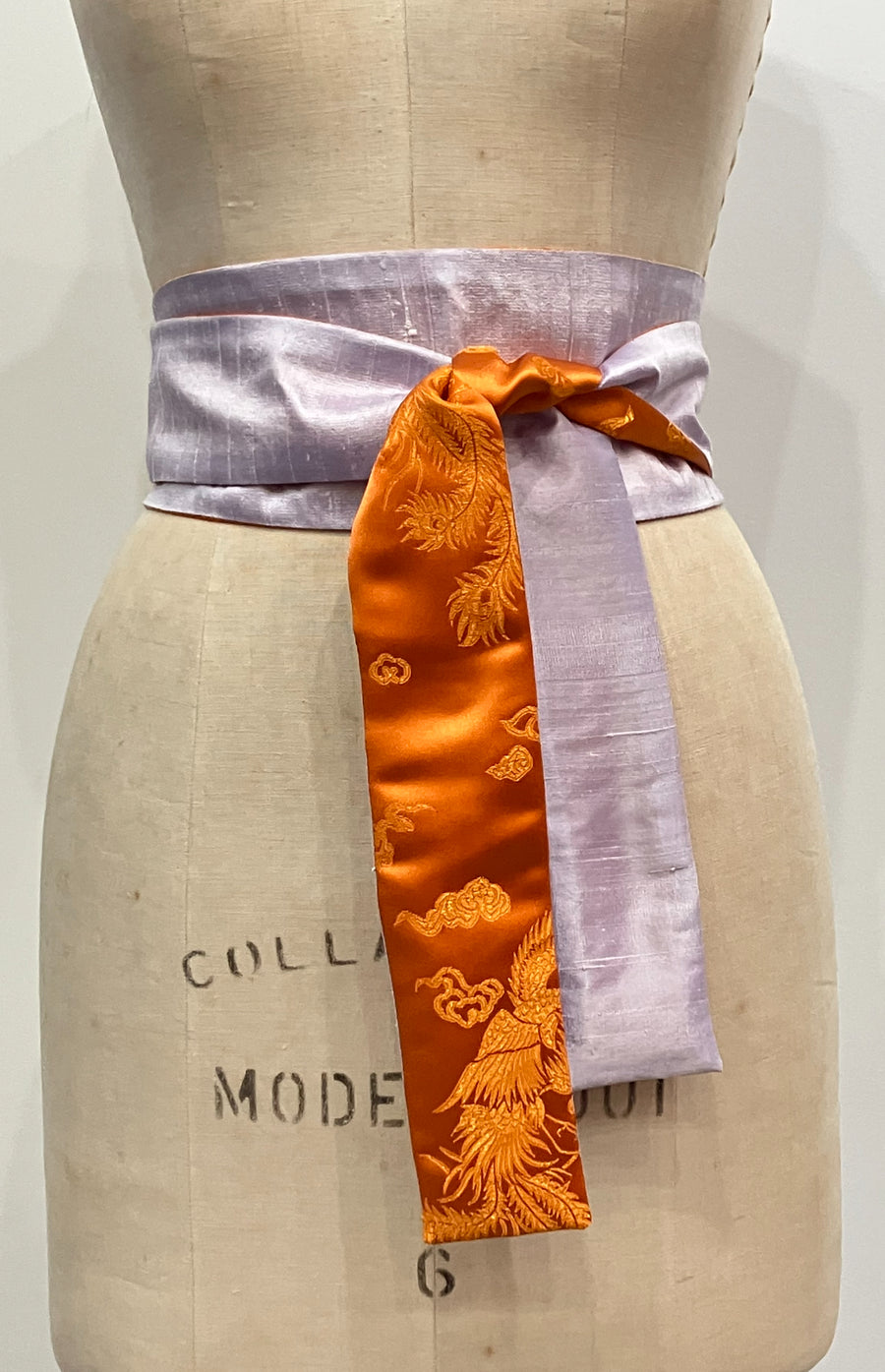 Orange Brocade Obi Sash