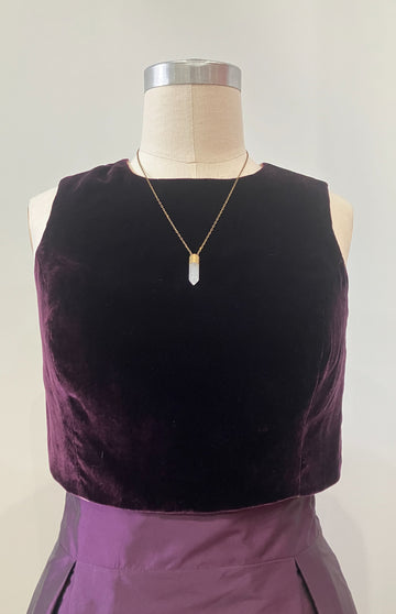 Plum Velvet Crop Top