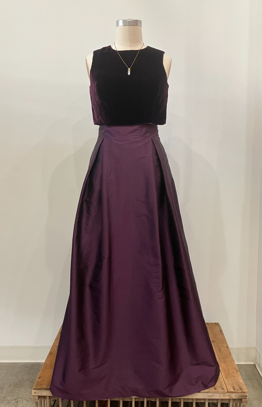 Plum Velvet Crop Top