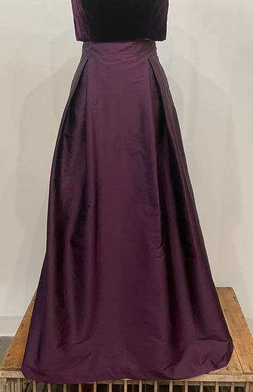Plum Washable Taffeta Ball Gown Skirt