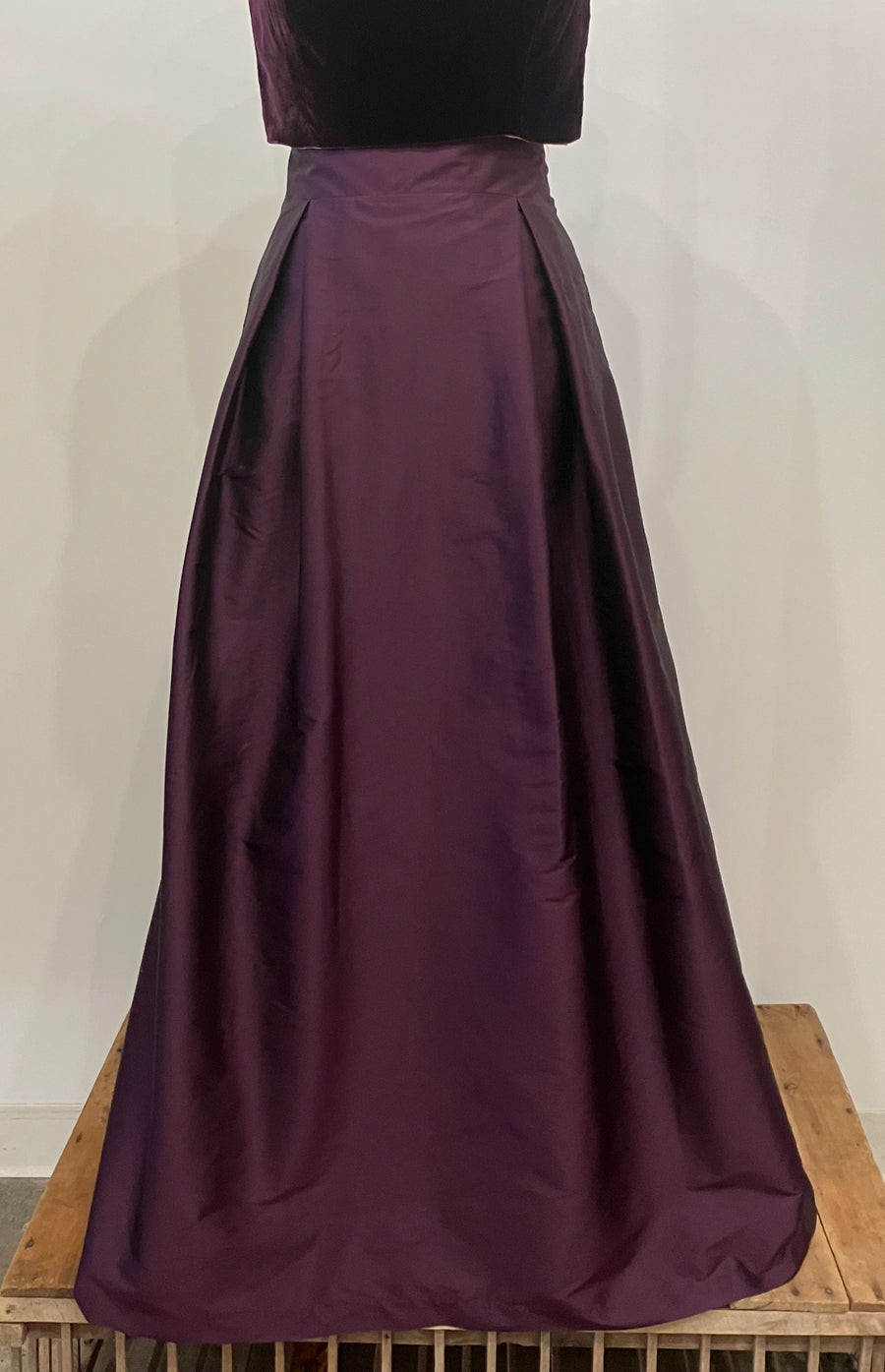 Plum Washable Taffeta Ball Gown Skirt