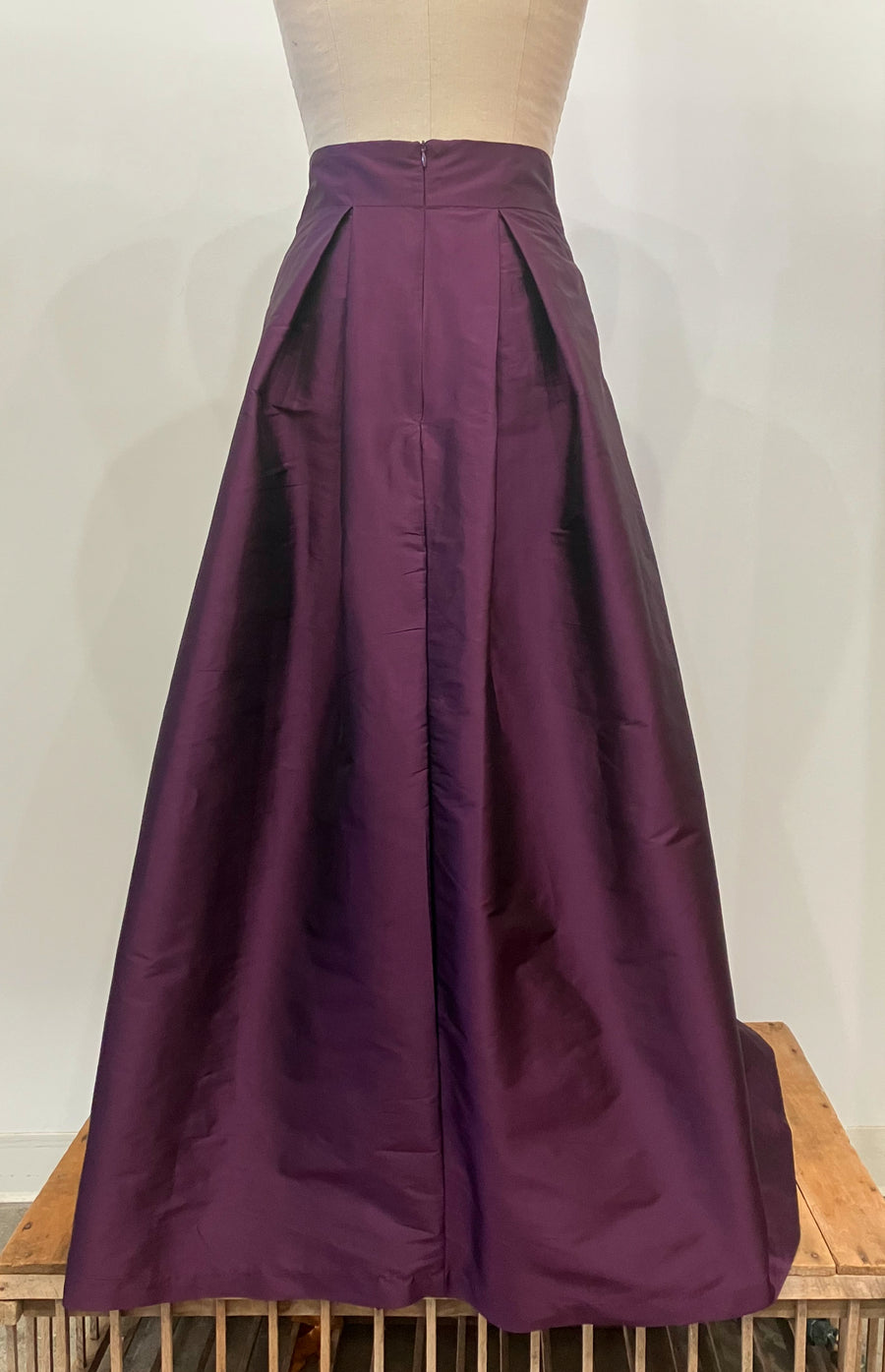 Plum Washable Taffeta Ball Gown Skirt