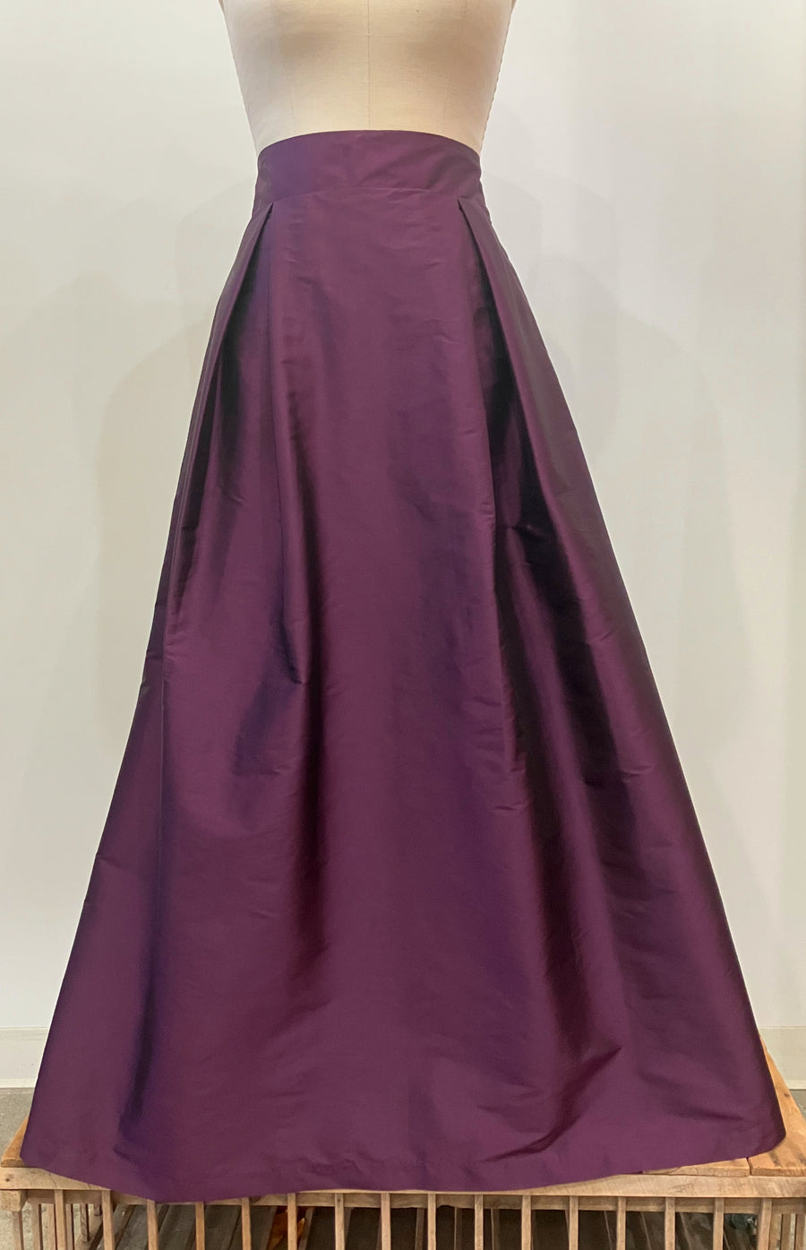 Plum Washable Taffeta Ball Gown Skirt
